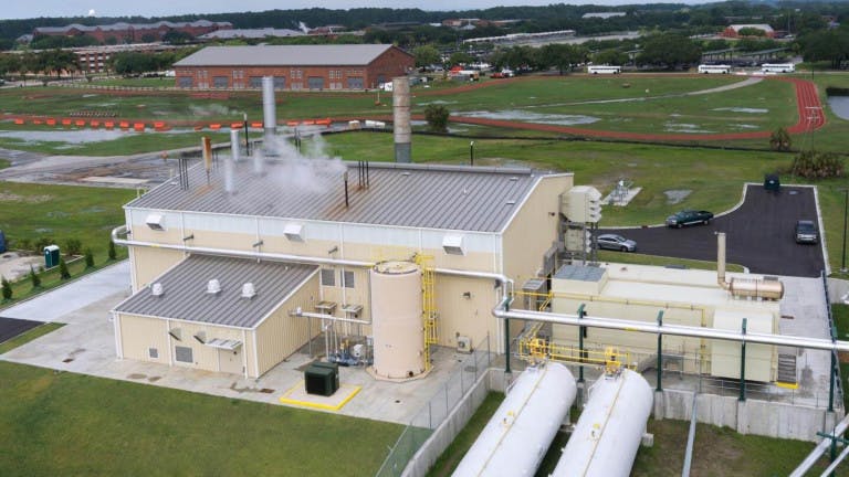 Arial view of Ameresco energy plant